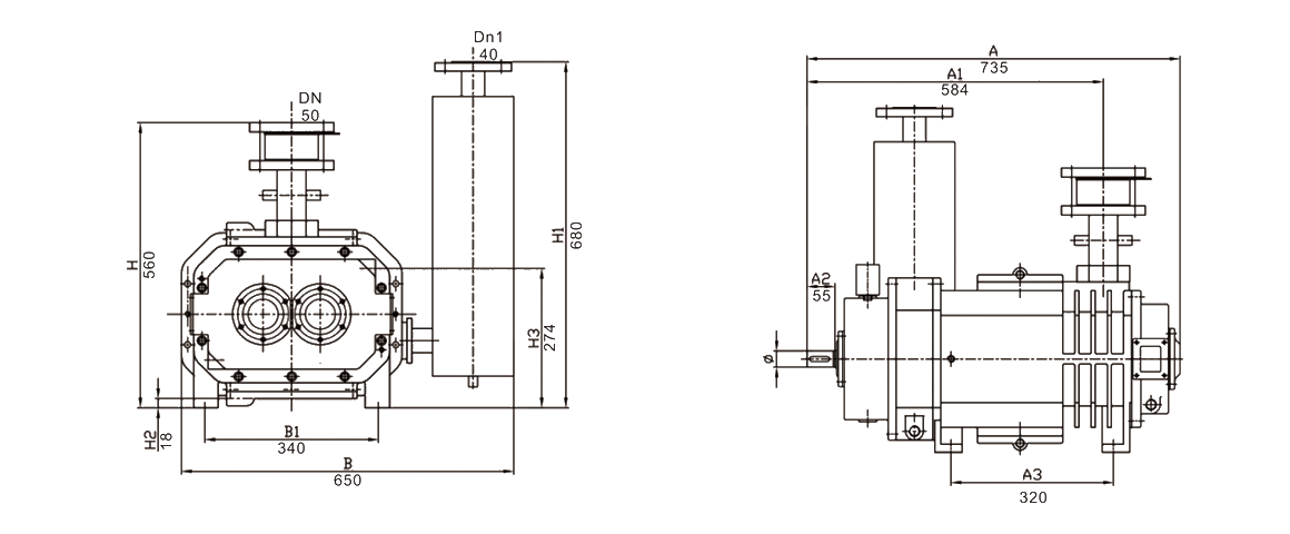 RSP280干式螺桿真空泵 RSP280干式螺桿真空泵