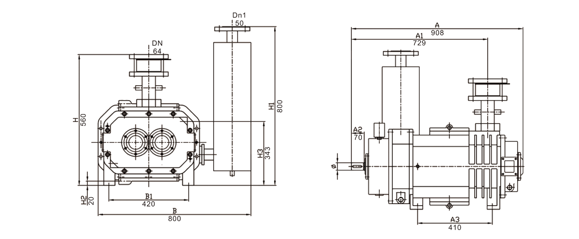 RSP550干式螺桿真空泵