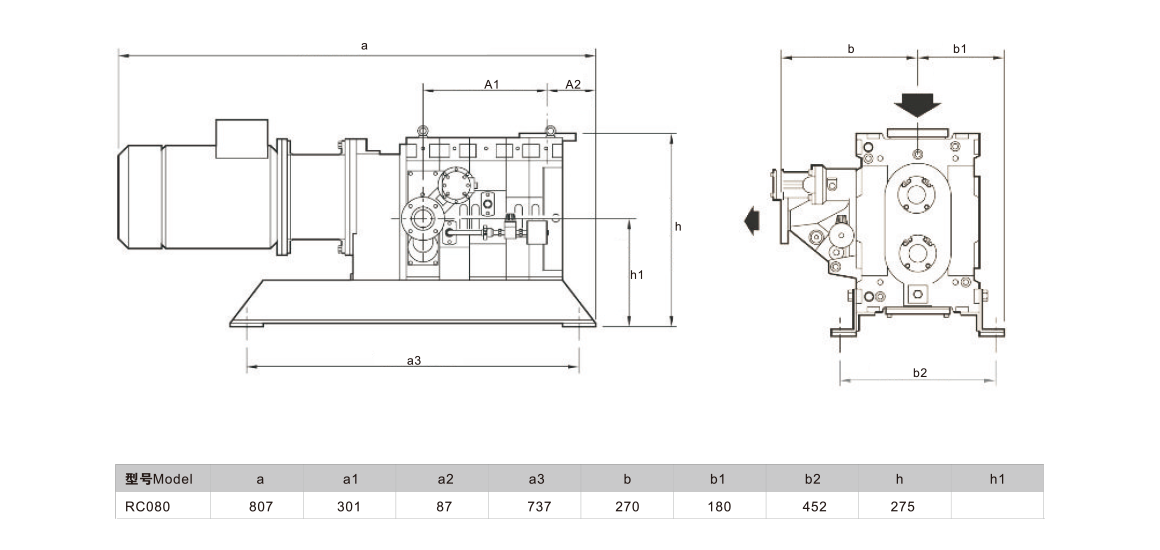 RC080爪式真空泵